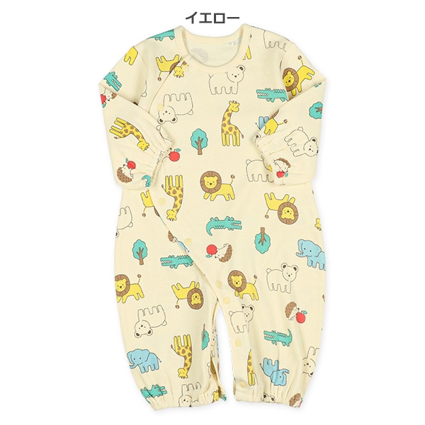 スムース針抜きアニマルズ長袖コンビドレス