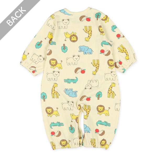 スムース針抜きアニマルズ長袖コンビドレス