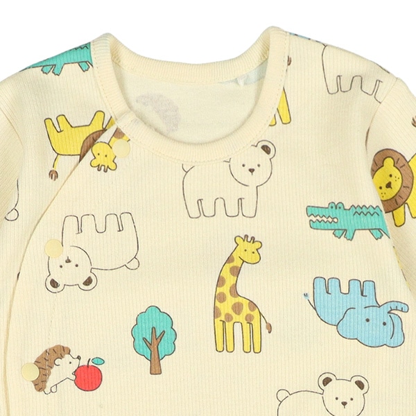 スムース針抜きアニマルズ長袖コンビドレス