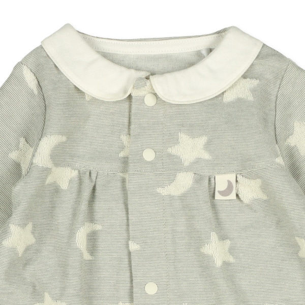 天竺月と星長袖コンビドレス