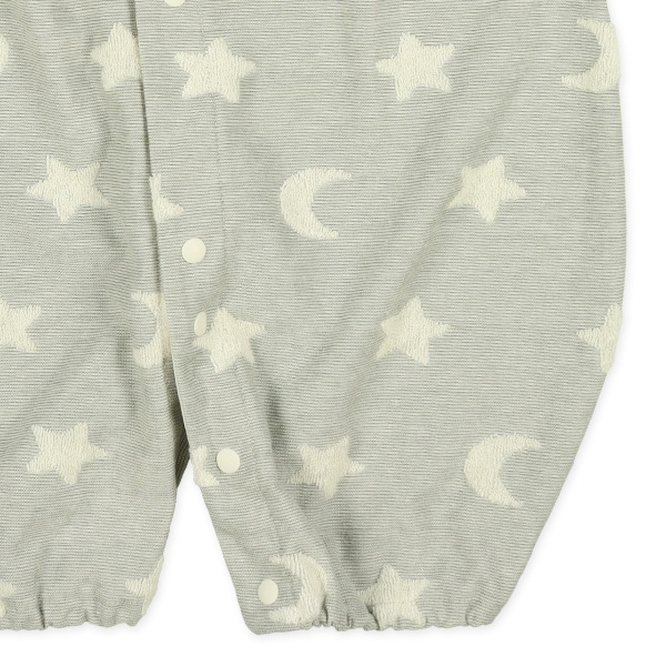 天竺月と星長袖コンビドレス