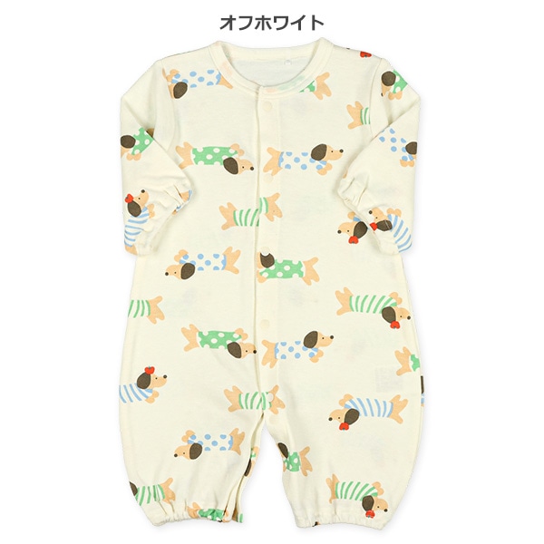 スムースカラフルダックス長袖コンビドレス