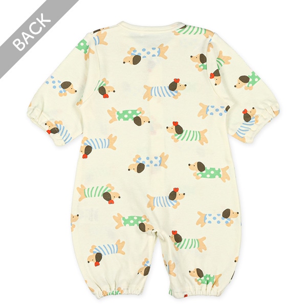 スムースカラフルダックス長袖コンビドレス