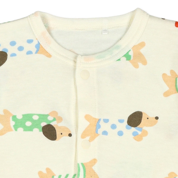 スムースカラフルダックス長袖コンビドレス