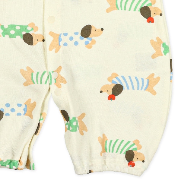 スムースカラフルダックス長袖コンビドレス