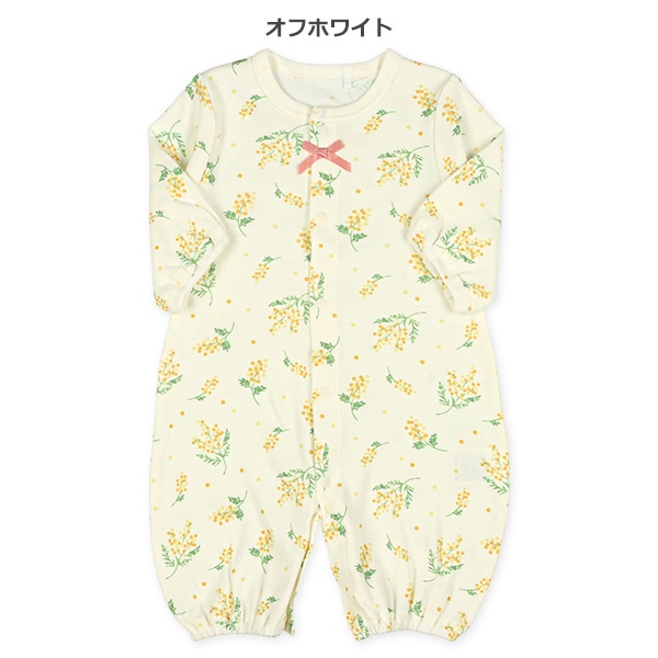 スムースミモザ長袖コンビドレス