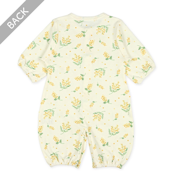 スムースミモザ長袖コンビドレス