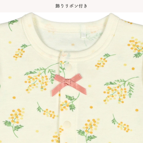 スムースミモザ長袖コンビドレス