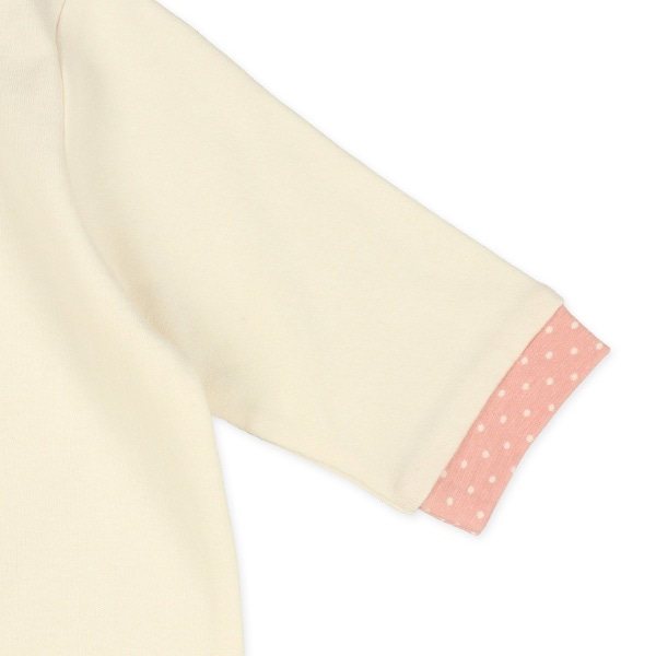 スムースアニマルアップリケ長袖コンビドレス