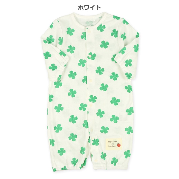 スムース針抜きクローバー長袖コンビドレス