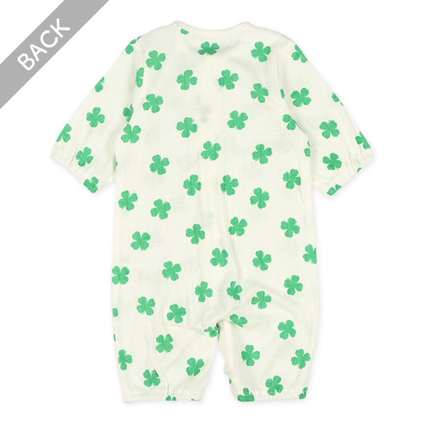 スムース針抜きクローバー長袖コンビドレス