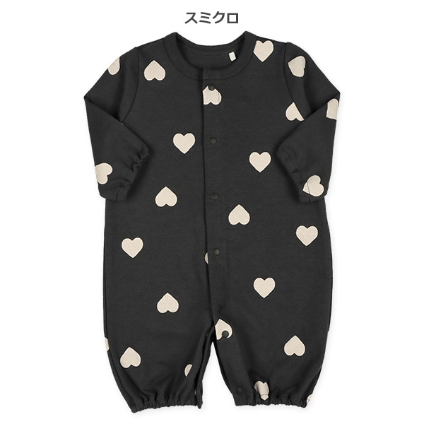 スムースシンシアハート長袖コンビドレス