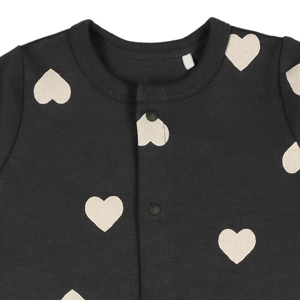 スムースシンシアハート長袖コンビドレス