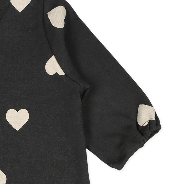 スムースシンシアハート長袖コンビドレス