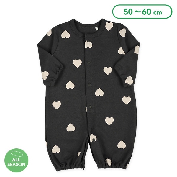 スムースシンシアハート長袖コンビドレス