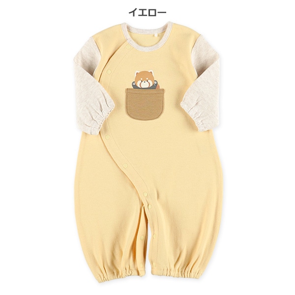 スムースポケットからこんにちは長袖コンビドレス