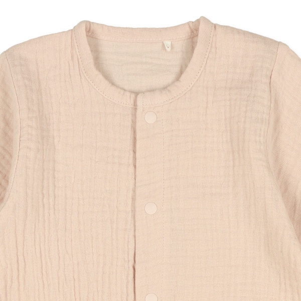 ガーゼプレーンチケット長袖コンビドレス