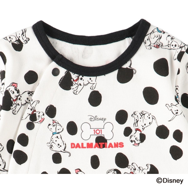 スムース総柄長袖コンビドレス（101匹わんちゃん）