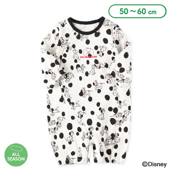 スムース総柄長袖コンビドレス（101匹わんちゃん）