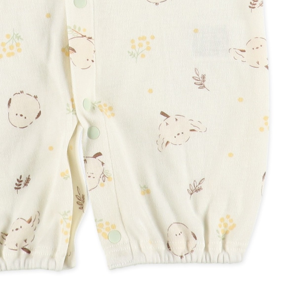 スムースシマエナガミモザ長袖コンビドレス