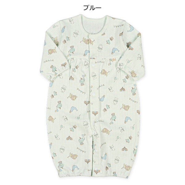 針抜きスムースサーカス長袖コンビドレス