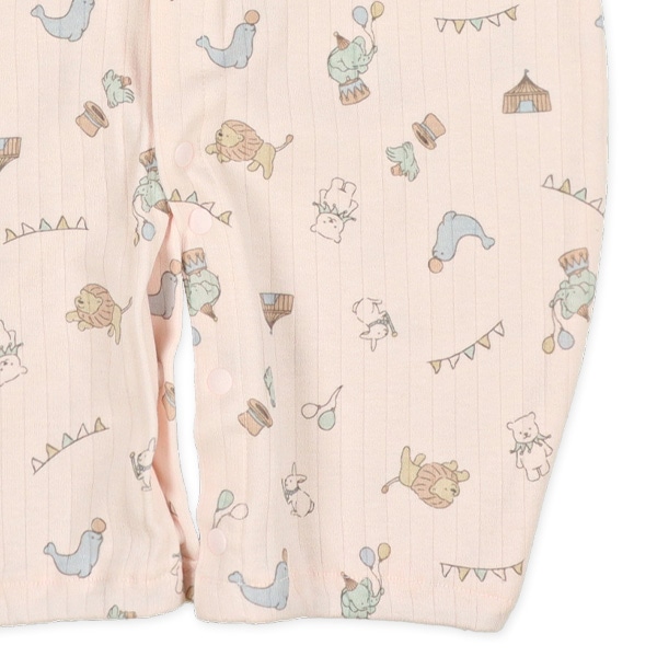 針抜きスムースサーカス長袖コンビドレス