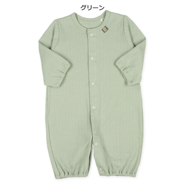 スムース針抜きシンプル長袖コンビドレス