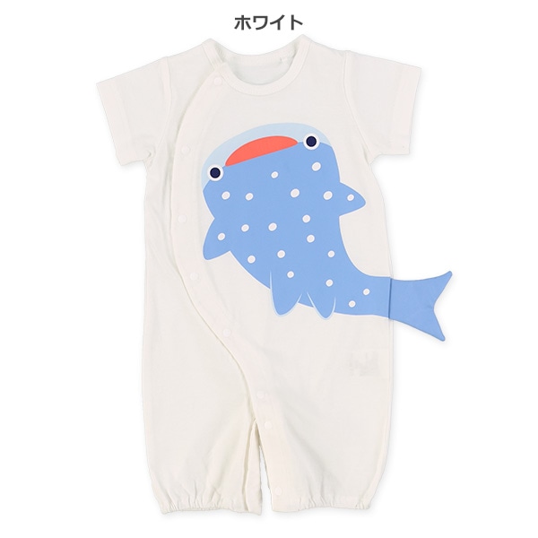 天竺ジンベエザメはみだし半袖コンビドレス