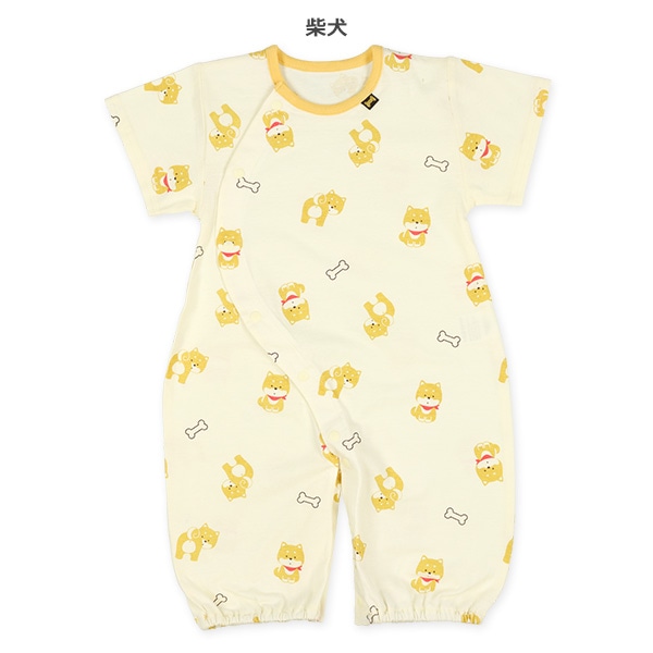 天竺キュートドッグ半袖コンビドレス