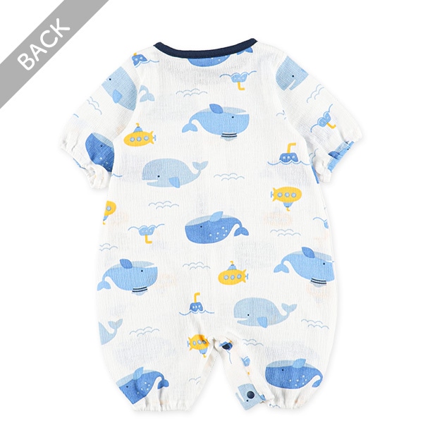 海の生き物長袖コンビドレス