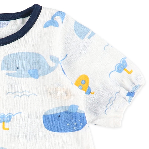 海の生き物長袖コンビドレス