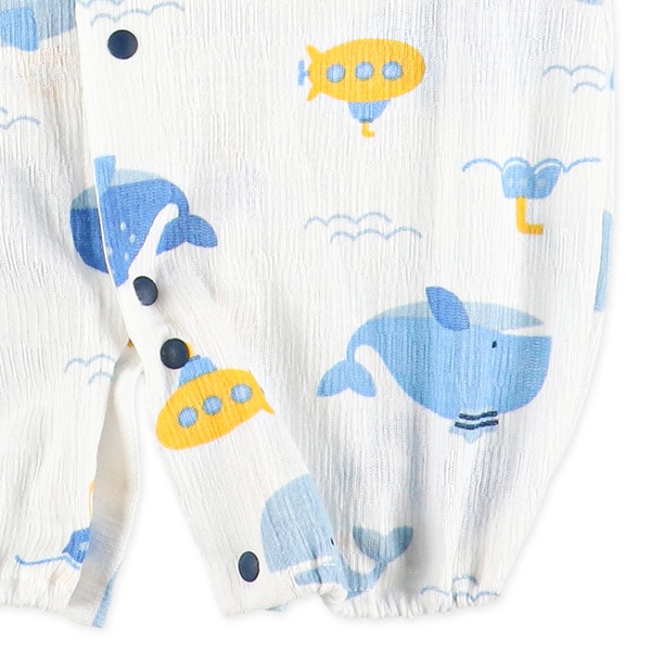 海の生き物長袖コンビドレス