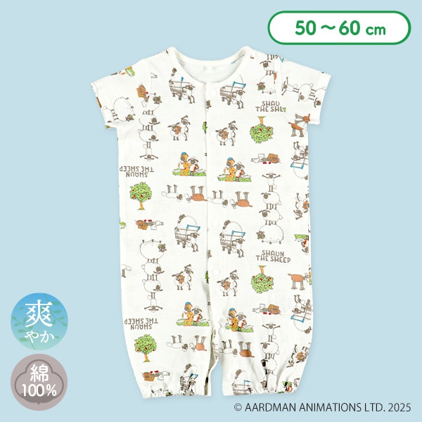 天竺半袖コンビドレス（ひつじのショーン）