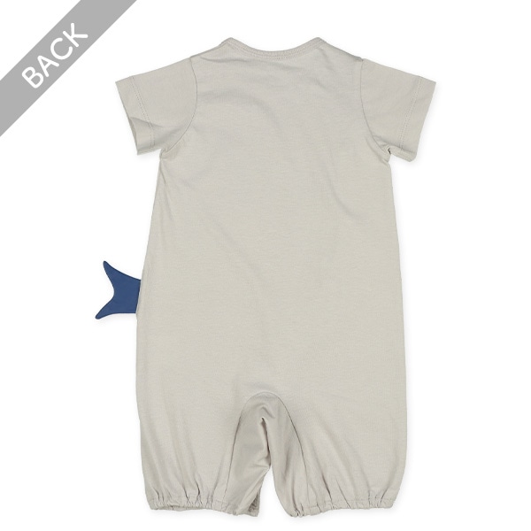 天竺サメしっぽはみ出し半袖コンビドレス