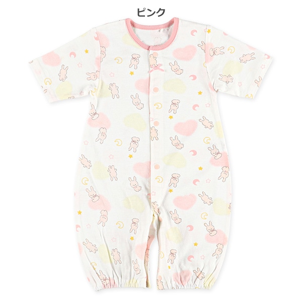 天竺アニマルドリーム半袖コンビドレス