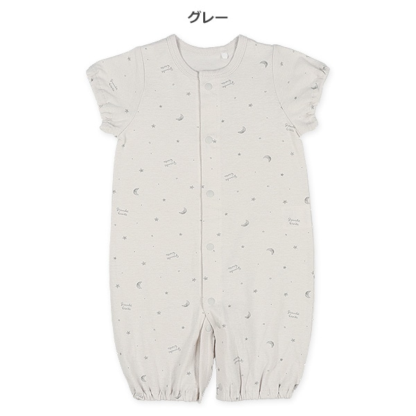 天竺モノトーン夜空半袖コンビドレス