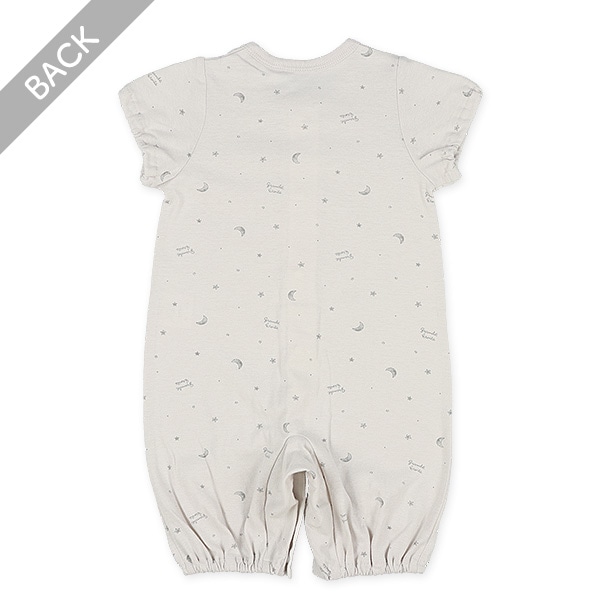 天竺モノトーン夜空半袖コンビドレス