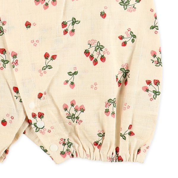 布帛ベリー柄甚平コンビドレス