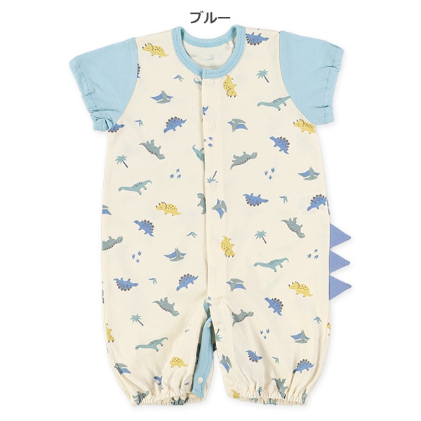 天竺恐竜トサカ半袖コンビドレス