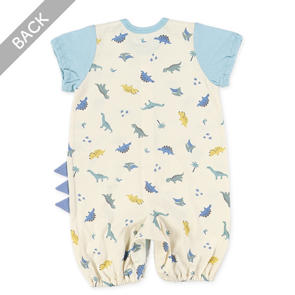 天竺恐竜トサカ半袖コンビドレス