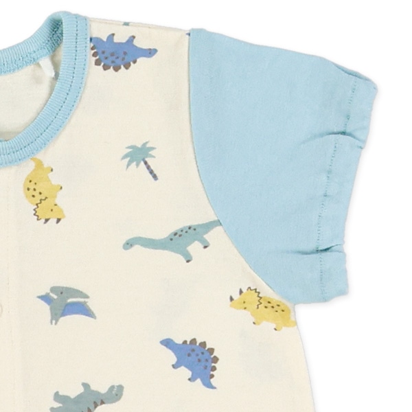 天竺恐竜トサカ半袖コンビドレス