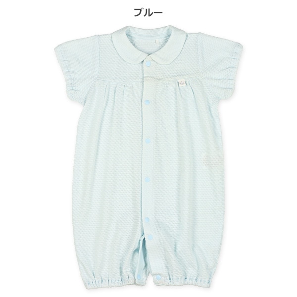 天竺襟付き半袖コンビドレス