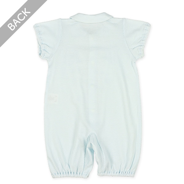 天竺襟付き半袖コンビドレス