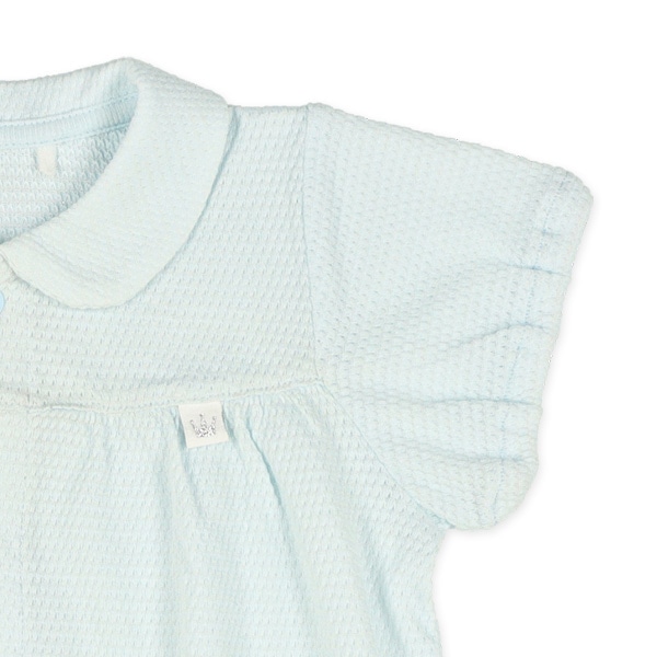 天竺襟付き半袖コンビドレス