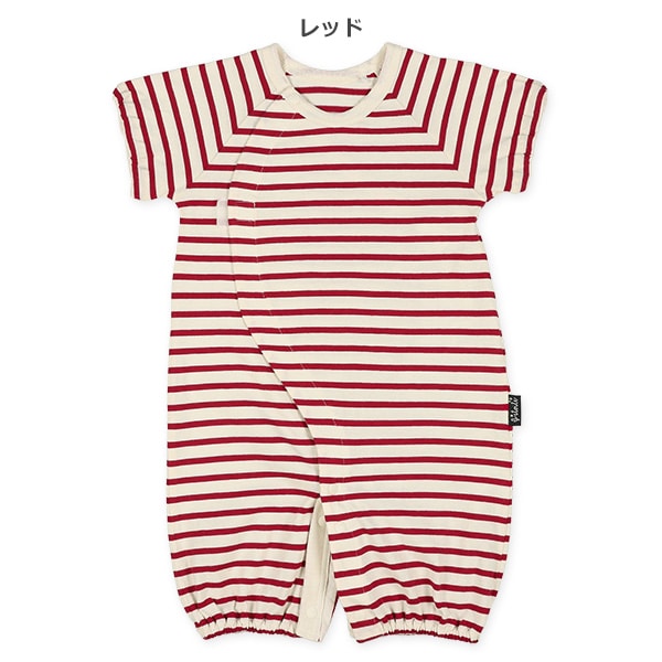 天竺ベーシックボーダー半袖コンビドレス