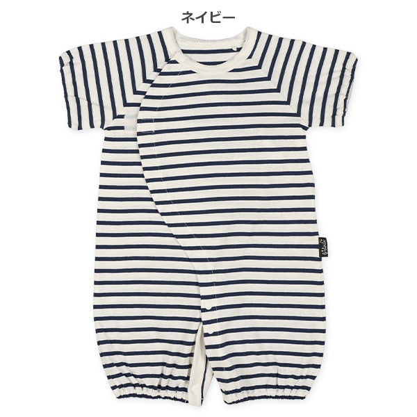 天竺ベーシックボーダー半袖コンビドレス