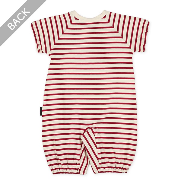 天竺ベーシックボーダー半袖コンビドレス