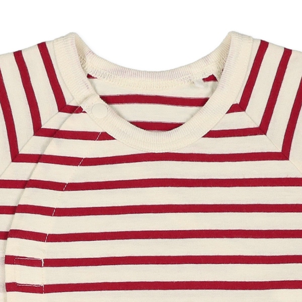 天竺ベーシックボーダー半袖コンビドレス