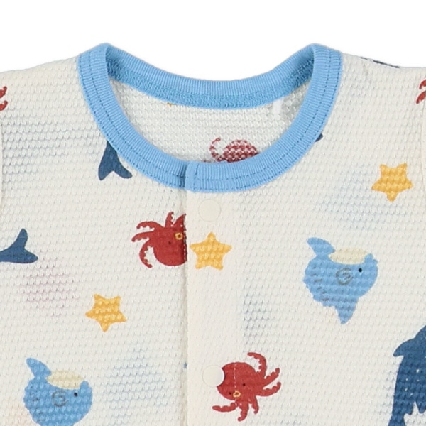 天竺海の生き物半袖コンビドレス