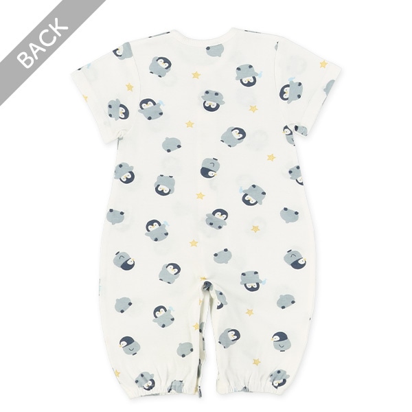 天竺ペンギン半袖コンビドレス